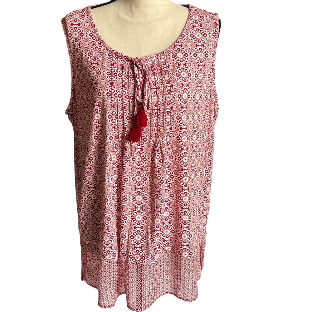 Christopher & Banks Red Tank Top Size XL